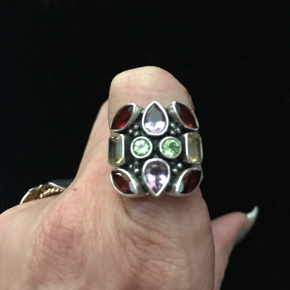 Solid .925 & 14k Ring with Stones.